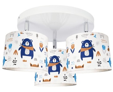 LAMPA SUFITOWA WISZĄCA ŻYRANDOL TEDDY BLUE 3 LED