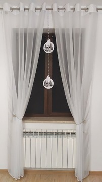 Кулон Новогоднее украшение Безделушка на окно Ажурная гирлянда