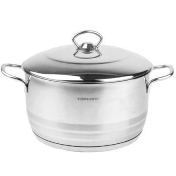 GARNEK 6,3L STAL NIERDZEWNA INDUKCJA GAZ POKRYWA