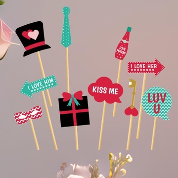 Реквизит для фотобудки на День святого Валентина Реквизит для свадебной фотобудки в стиле А