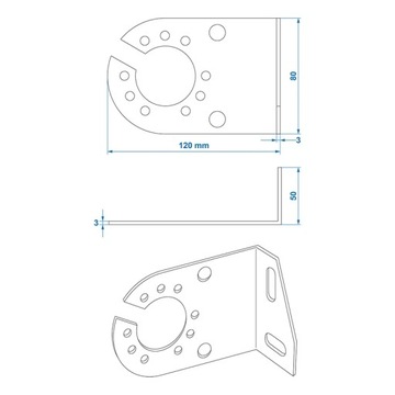PODSTAWA MOCOWANIE gniazda przyczepy kątowe
