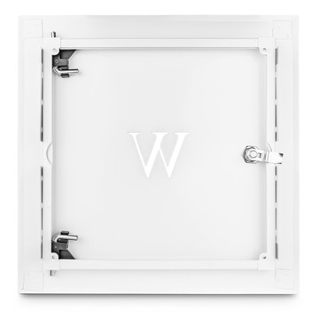 Drzwiczki WODA Zawór wody białe 25x25cm z kluczem