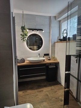 LUSTRO LED 70 cm OKRĄGŁE PODŚWIETLANE LEDOWE KOŁO ŁAZIENKOWE PREMIUM