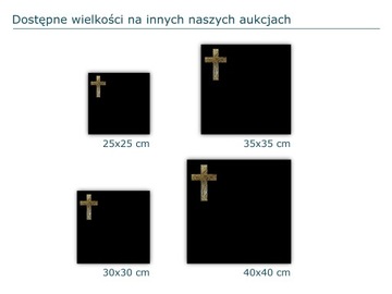 SZKLANA PODSTAWKA POD ZNICZE 35x35m Z TWOIM DOWOLNYM NAPISEM