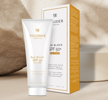 Krem ochronny z filtrem Beztłuszczowy Tegoder SUN BLOCK SPF50 OIL FREE 50ml