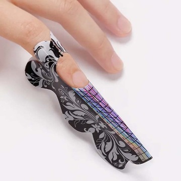 Шаблоны для наращивания ногтей Широкие формы для ногтей черные 100шт.