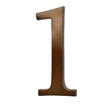 НОМЕР ДОМА, ЦИФРЫ ДЛЯ ДОМА, БУКВЫ коричневые транс 1