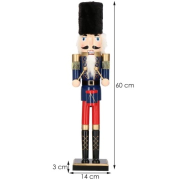 ДЕРЕВЯННЫЙ ЩЕЛКУНЧИК Новогоднее украшение Статуэтка XXL ПРЕМИУМ 60 см