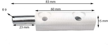 ПЕТЛЯ ДЛЯ ДВЕРЕЙ ПВХ ВИНТОВАЯ W70, БЕЛАЯ