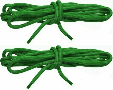 G12-44 ZIELONE SPORTOWE OKRĄGŁE SZNURÓWKI + 120 cm