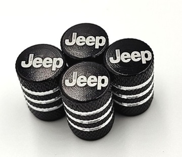 JEEP nakrętki na wentyle ALUMINIOWE kapturki wentylki 4szt.