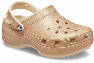 Damskie Buty Chodaki Klapki Crocs Platforma Glitter 207241 Clog 41-42