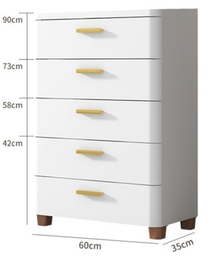 БЕЛЫЙ ШКАФ ДЛЯ ВАННОЙ С ЯЩИКАМИ 5 ЯЩИКОВ ВЫСОКОЙ 60см RG19