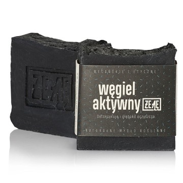 Mydło naturalne Węgiel aktywny. Na trądzik itp.