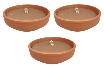 3x ZNICZ GLINKA tradycyjny OTWARTY GLINIANY CERAMICZNY średni 3 szt.