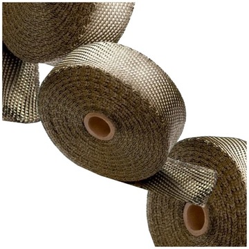 TAŚMA TERMICZNA BANDAŻ TERMOIZOLACYJNY 10M/5CM/1,5MM CIEMNO-ZŁOTA BAZALTOWA