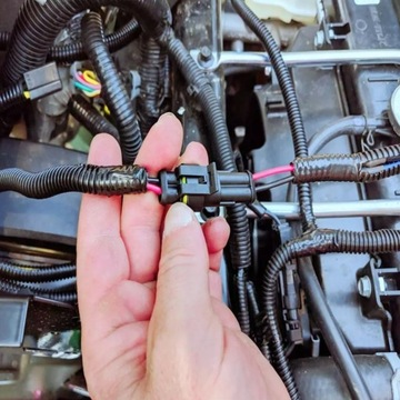 ZŁĄCZE HERMETYCZNE WTYK KOSTKA 2 PIN SUPERSEAL Z KABELKIEM ZESTAW 5 SZTUK