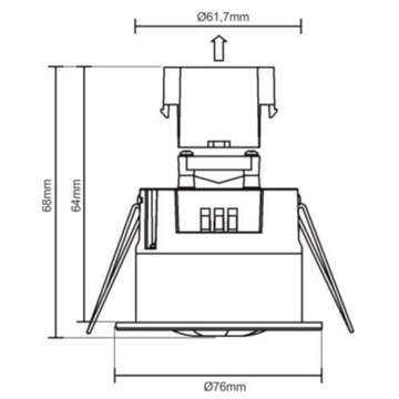 ДАТЧИК ДВИЖЕНИЯ ДЛЯ ПОДВЕСНЫХ ПОТОЛКОВ, СВЕТОДИОДНЫЙ PIR-ДЕТЕКТОР СКРЫТОГО МОНТАЖА 360° IP65