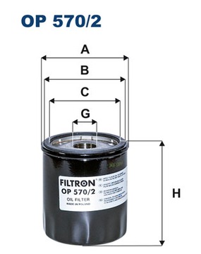 Filtron OP 570/2 Filtr oleju OPEL CHEVROLET