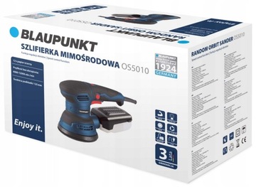 ЭКСЦЕНТРИЧЕСКАЯ ШЛИФОВАЛЬНАЯ МАШИНА BLAUPUNKT 12xБУМАГА 125MM 12000 ОБРАТОВ
