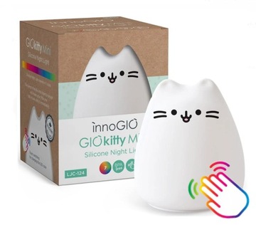 LAMPKA NOCNA INNOGIO KITTY MINI 7 KOLORÓW ŚWIECENIA