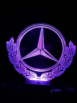 Светодиодный RGB зеркал Mercedes логотип для кабины
