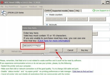 Код сброса подушки Справка Epson Expres Polska