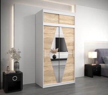 Szafa przesuwna garderoba B 120 cm z nadstawką