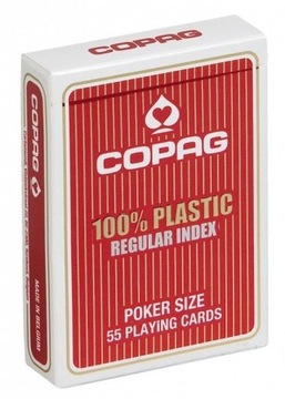 KARTY POKER JUMBO CZERWONE 1X55 CARTAMUNDI