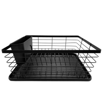Сушилка LARGE DRYING DRAIN стоячая посуда, тарелки, столовые приборы, черный металл XXL