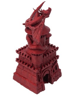 Duży smok na wieży - duża wieża do kości - FatesEnd Game Master Dice Tower