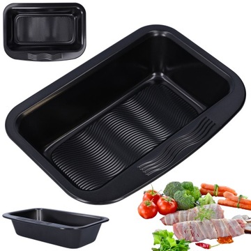 FORMA DO PIECZENIA PROSTOKĄTNA BLACHA DO CIAST CHLEBA 25x12x8 FALOWANE DNO
