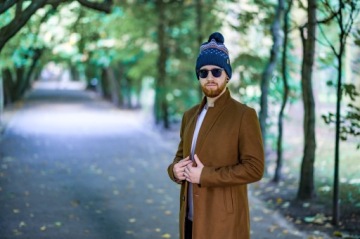 ШАПКА ЗИМНЯЯ МУЖСКАЯ, НОРВЕЖСКИЙ УЗОР С ПОМПОНОМ