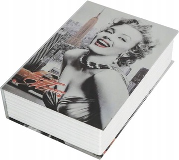 KASETKA METALOWA KSIĄŻKA SEJF NA PIENIĄDZE MARILYN