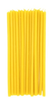 50 x Świece cerkiewne z wosku pszczelego 15 cm