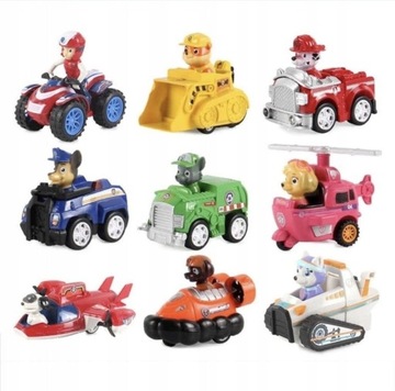 PAW PATROL 9 УПРАВЛЯЕМЫХ АВТОМОБИЛЕЙ +9 ФИГУРОК РАЙДЕР СОБАКИ НАБОР МАШИНКИ ТРАНСПОРТ