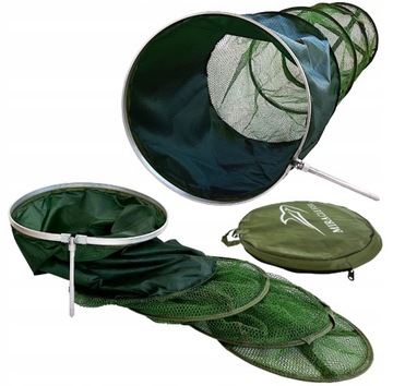 SIATKA NA RYBY Wędkarska ze SZTYCĄ 40 cm x 2,5 m