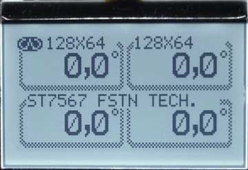 ART LCD graficzne 128x64-A COG LED b/l-K/White (positive) 3.3V