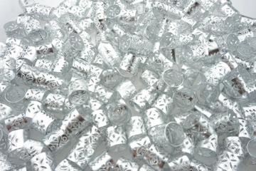 Серебряные зажимные бусины для косичек дредов.