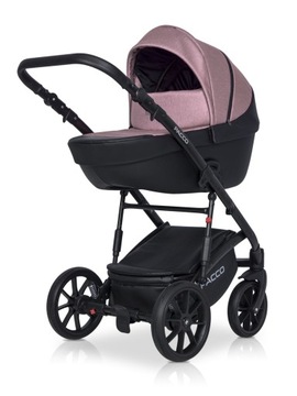 Коляска 2в1 PACCO Riko Basic, АЛЮМИНИЕВАЯ РАМА, 22 кг + СУМКА ИЗ ФОЛЬГИ, МОСКИТНАЯ СЕТКА