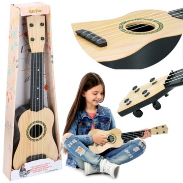Gitara ukulele dla dzieci 4 struny duża EDDY TOYS 57cm