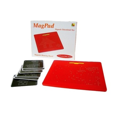 MAG PAD TABLICA MAGNETYCZNA KULKI 714 SZT CZERWONA