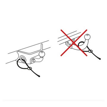 ПРЕДОХРАНИТЕЛЬНЫЙ ТРОС ТОРМОЗНОГО ТОРМОЗА ПРИЦЕПА, ТРОСОВОЙ КРЮК