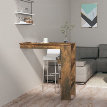 VidaXL Stolik barowy, przydymiony dąb, 102x45x103,