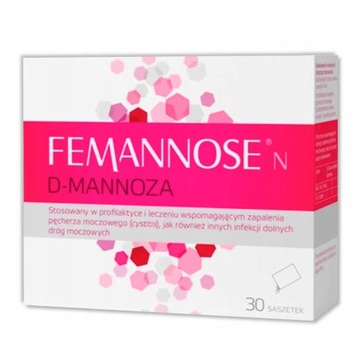Femannose N D-mannoza, na zapalenie pęcherza moczowego, 30 saszetek
