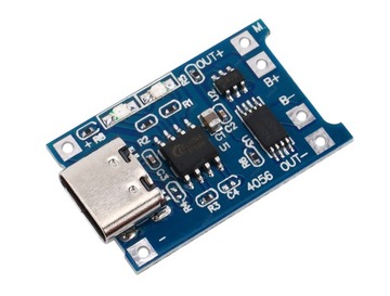 ŁADOWARKA Li-Ion Li-Poly 18650 TP4056 USB-C 1A ZAB