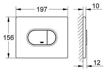 КНОПКА СМЫВА С ХРОМИРОВАННЫМ КОВРИКОМ Grohe Cosmopolitan