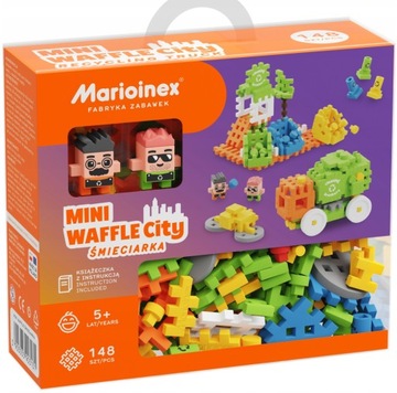 Klocki Wafle Marioinex ŚMIECIARKA wóz auto sanitarne 148 elementów