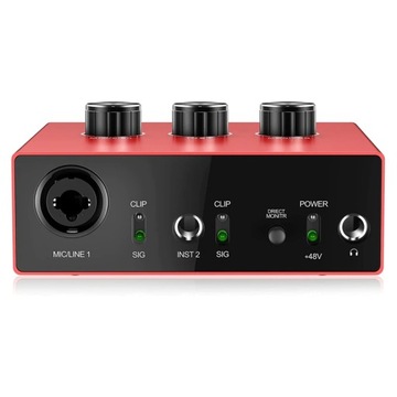 USB-аудиоинтерфейс Музыкальная карта Микрофон Гитара