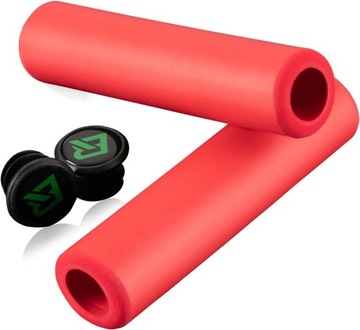 ROCKBROS Chwyty Rowerowe Gripy na Rower Amortyzujące 22,2 mm Czerwone